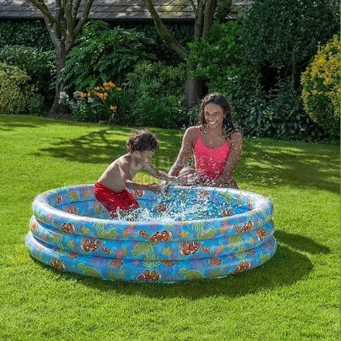 Hapello 3-Ring Sea World Inflatable Paddling Pool