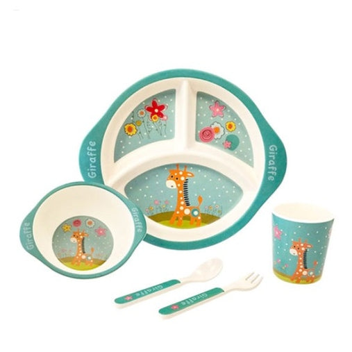 Kids 5-Piece Giraffe Dinnerware Set