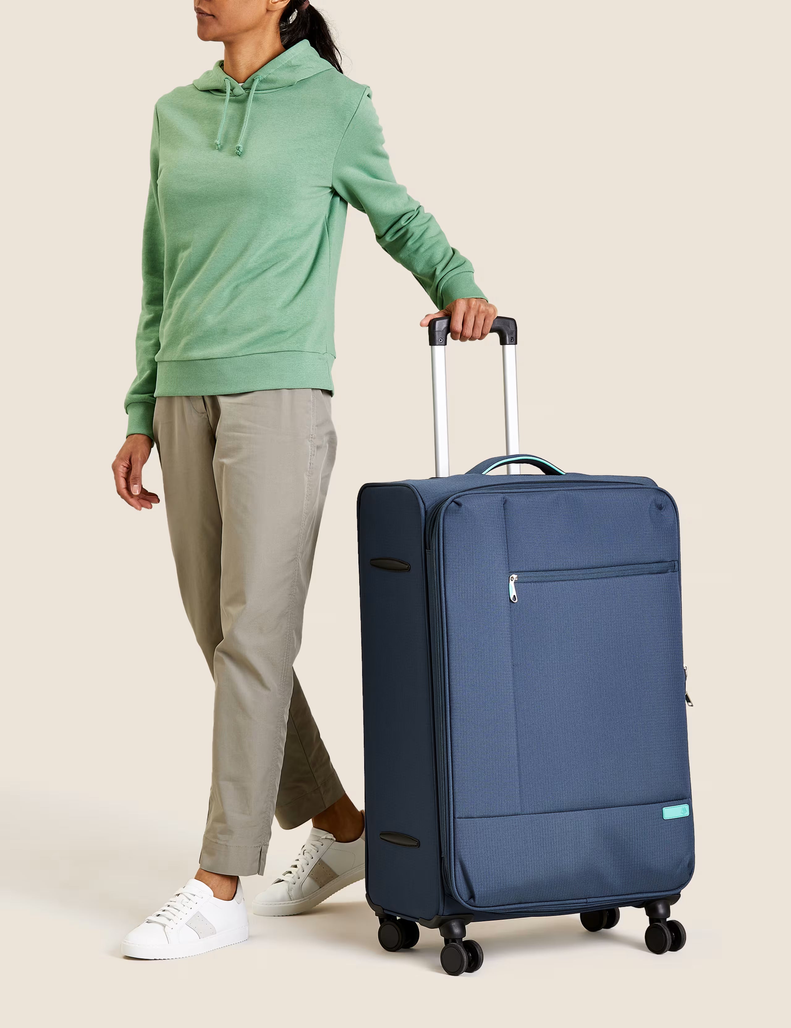 Seville 4-Wheel Suitcase – Lightweight Travel Luggage with Spinner Wheels (Small / Medium / Large) Navy