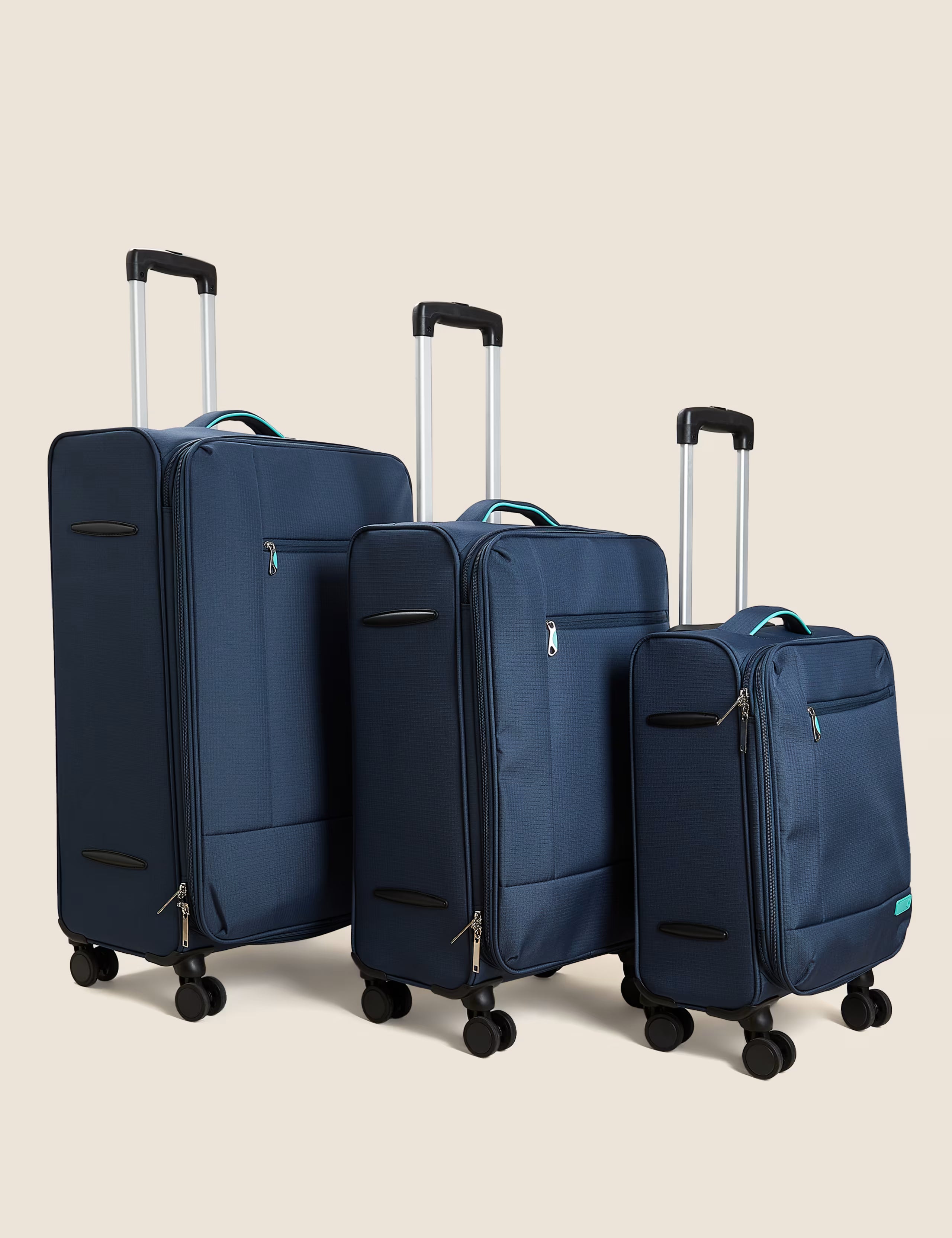 Seville 4-Wheel Suitcase – Lightweight Travel Luggage with Spinner Wheels (Small / Medium / Large) Navy