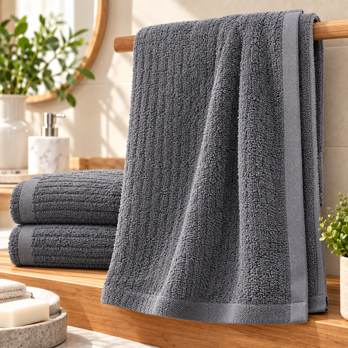 High Premium Pure Cotton Quick Dry Bath Sheet β Soft & Fast Drying β 450 GSM
