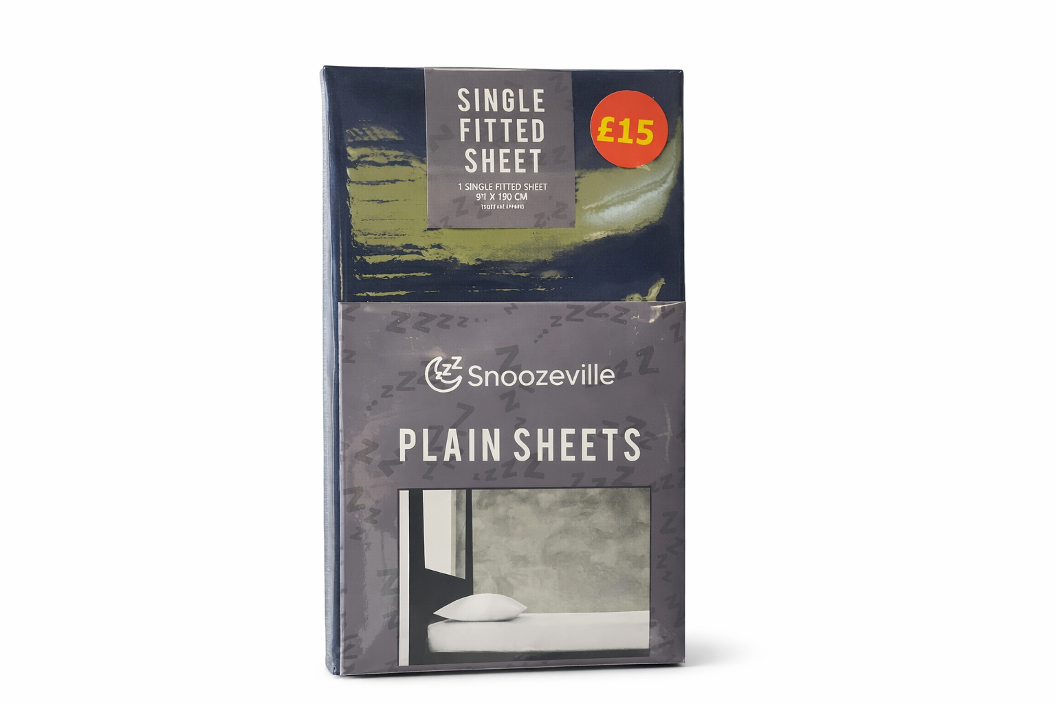 Snoozeville Plain Fitted Sheet – Polycotton Bedding Sheet (Single / Double / King) – Multi-Colour