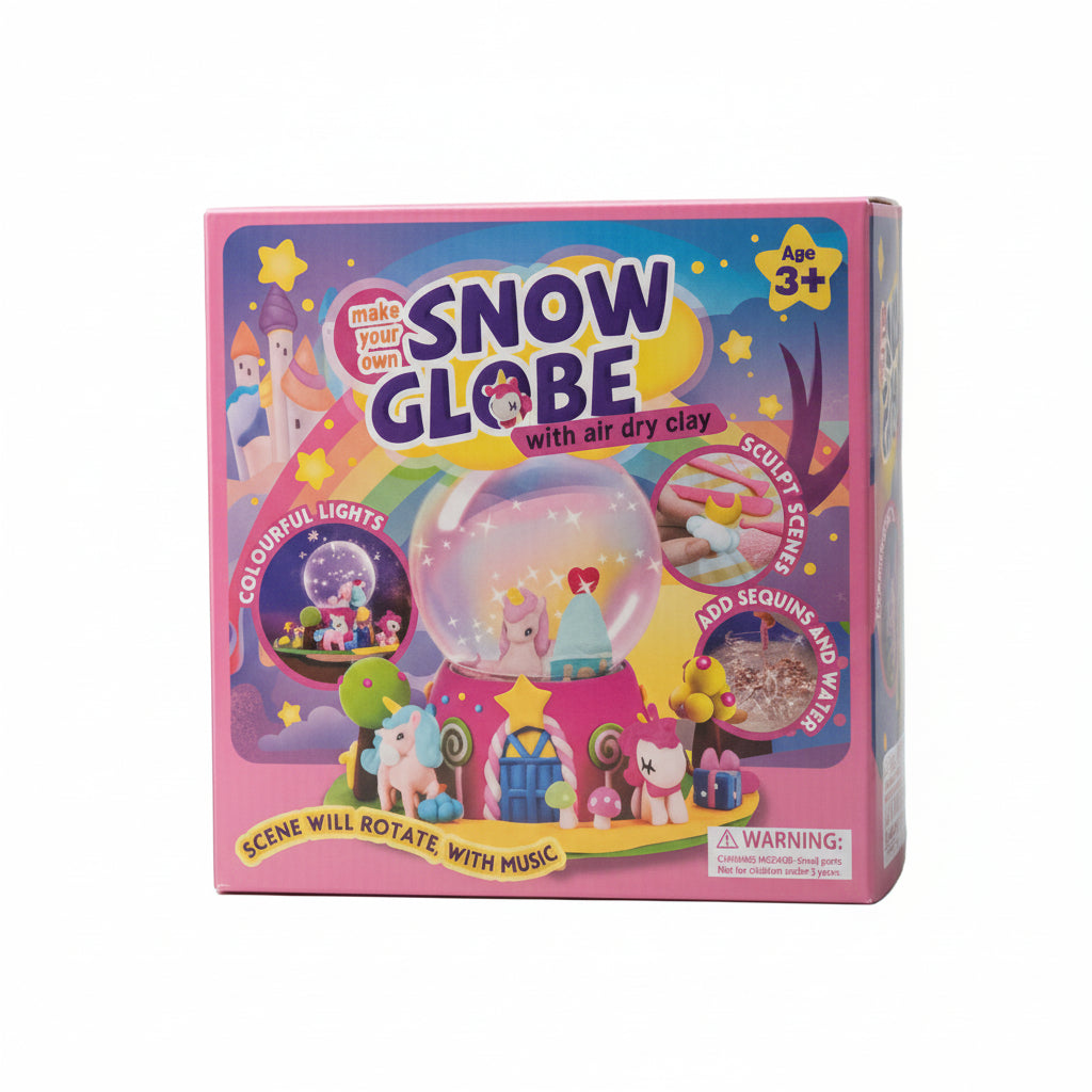 Unicorn Clay Snow Globe Kit with Air-Dry Clay – DIY Craft Set for Kids – Creative Arts & Crafts Gift