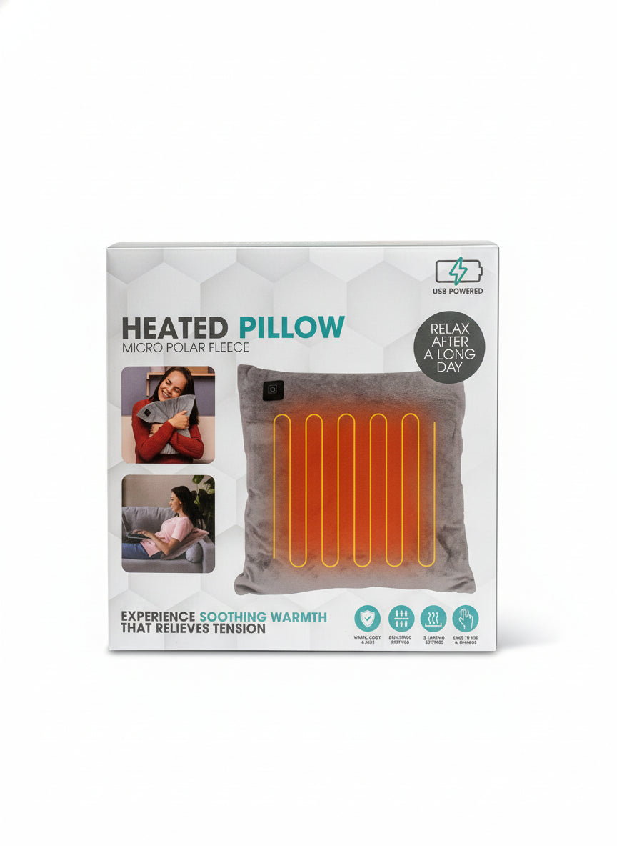 USB Powered Heated Pillow Micro Polar Fleece