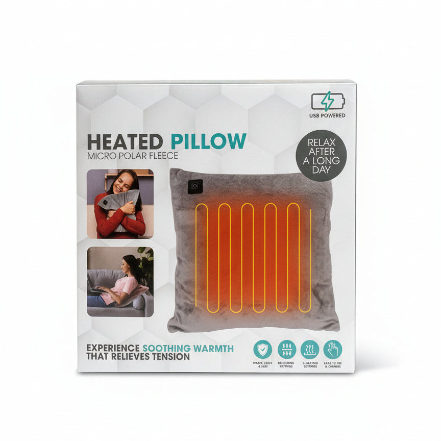USB Powered Heated Pillow Micro Polar Fleece