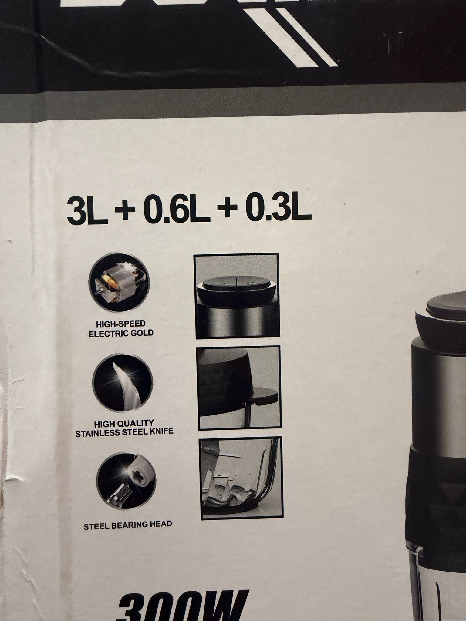 300W Multifunctional Electric Food Processor & Mini Chopper Set – 3L + 0.6L + 0.3L Bowls, Stainless Steel Blades