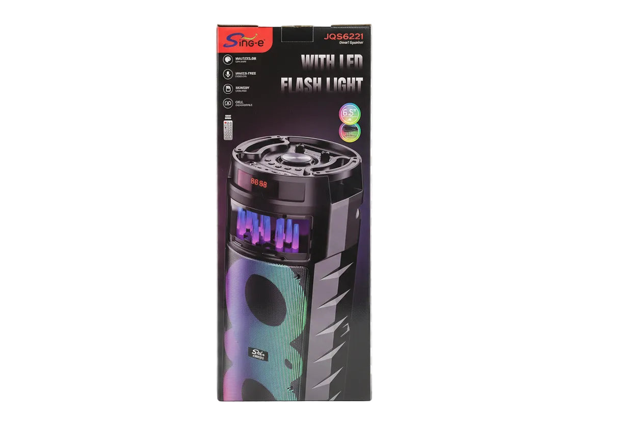 Sing-e JQS6221 Smart Speaker with LED Flash Light – 6.5” Dual Speaker System