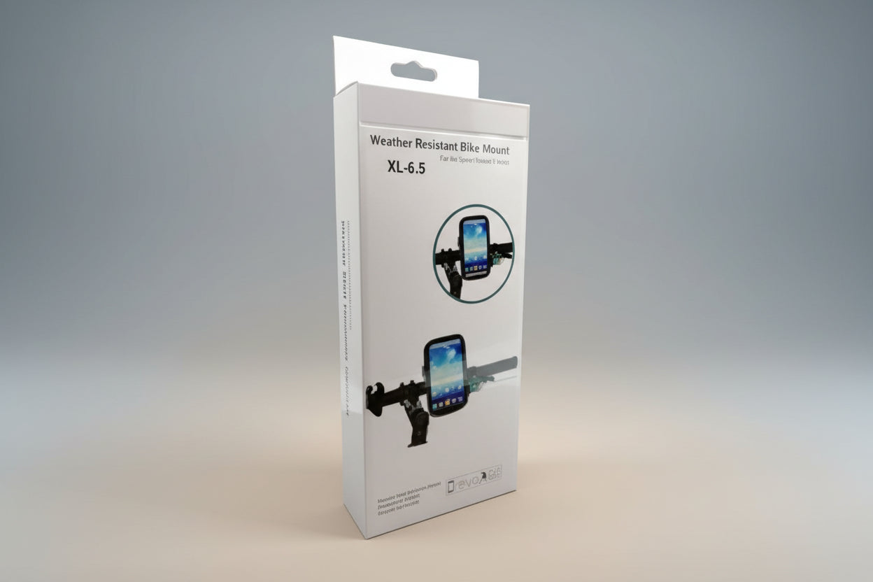 Weather Resistant Bike Phone Mount – 360° Rotating Smartphone Holder for Bicycle Handlebars