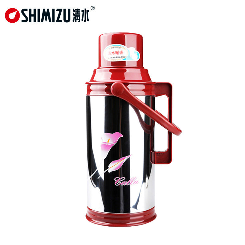 3.2L Stainless Steel Thermos Flask with Glass Liner – Large Capacity Insulated Household Hot & Cold Beverage Flask
