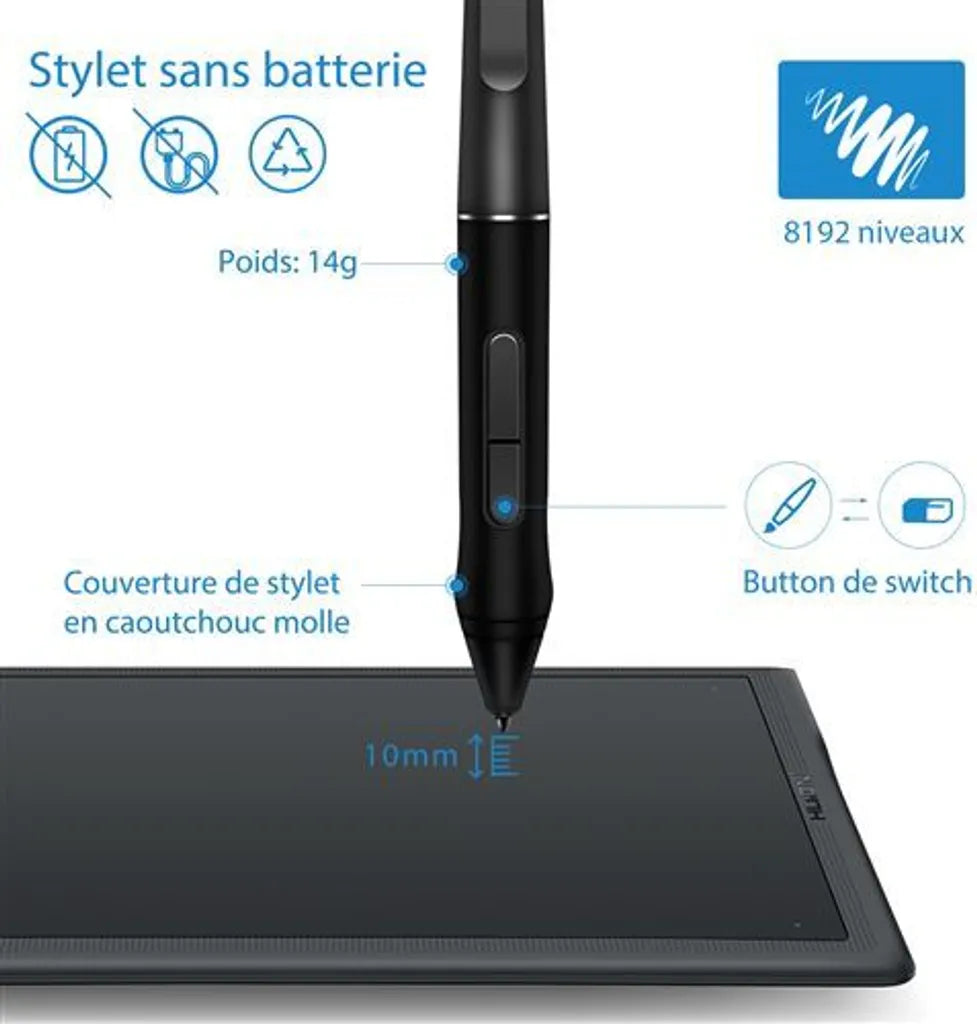 Huion Inspiroy Q11K Wireless Graphics Drawing Tablet – Pen & Accessories Included