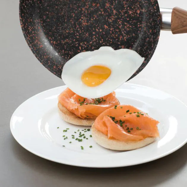 Copper Stone Pan Black Series set of 3 with size (20,24 nd 28) With Lid.