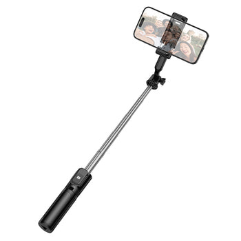 Borofone BY14 Graceful Bluetooth Selfie Stick with Tripod & Remote – Black