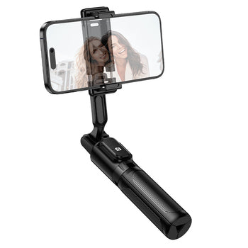 Borofone BY14 Graceful Bluetooth Selfie Stick with Tripod & Remote – Black