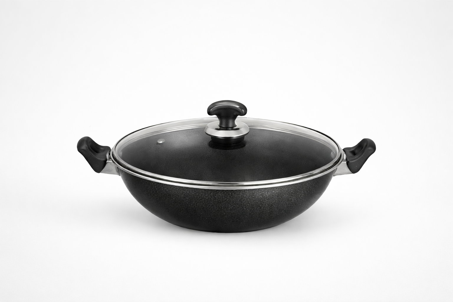 Sonex Nonstick Glass Lid Cooking Wok – 30cm