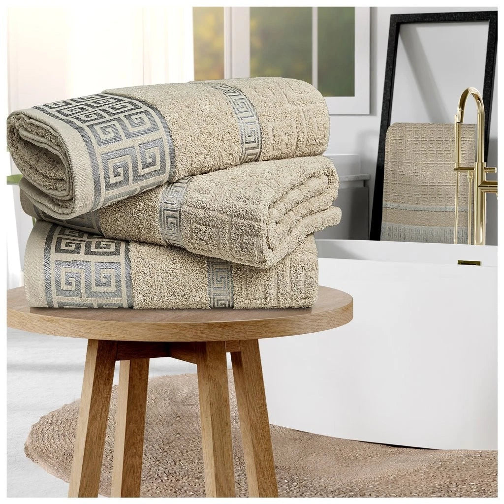 Pack of 3 Snoozeville Odello Cotton Bath Sheet – 90 × 150cm