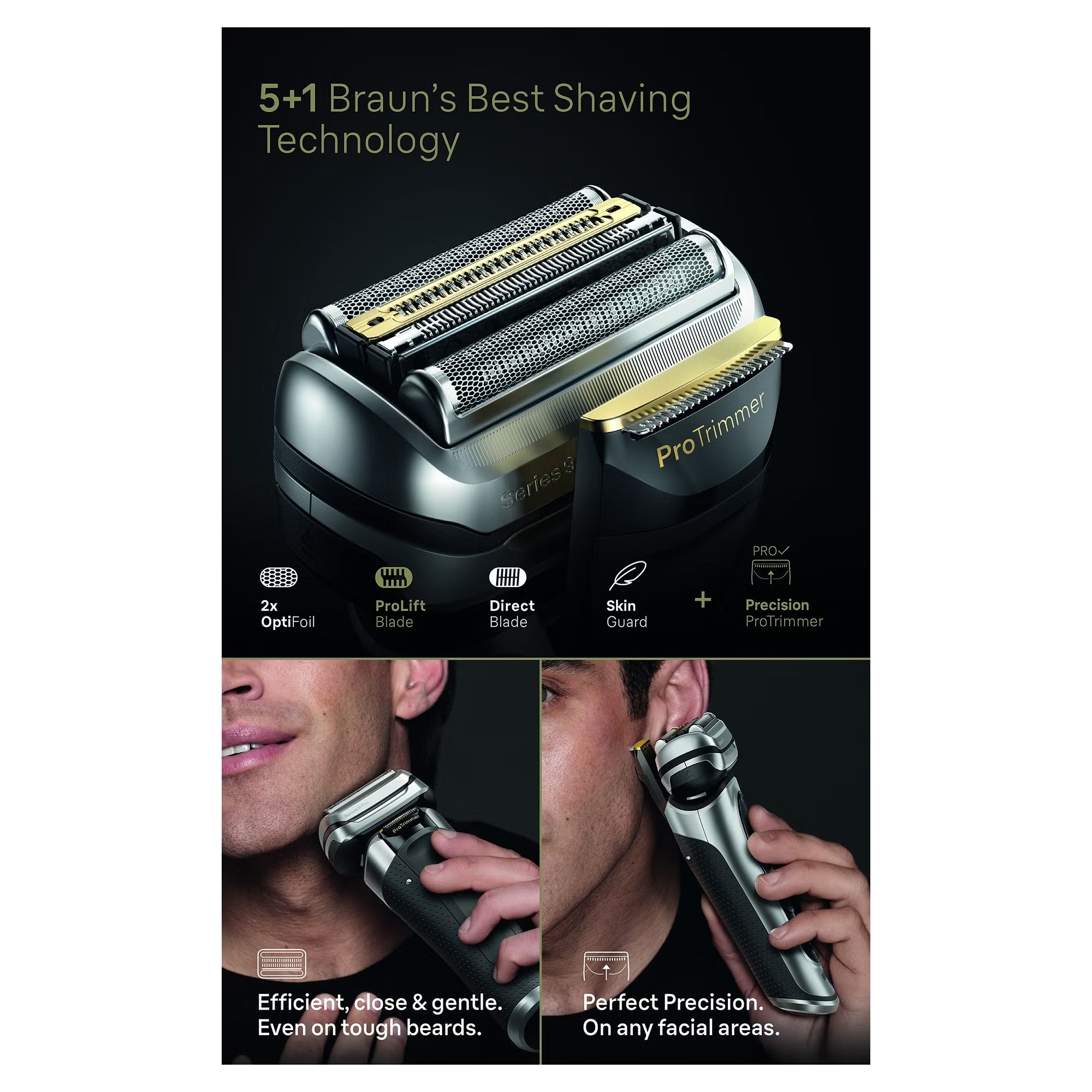 Braun Series 9 Pro+ Shaver with Cleaning, Charging Station & Power Case 9477cc