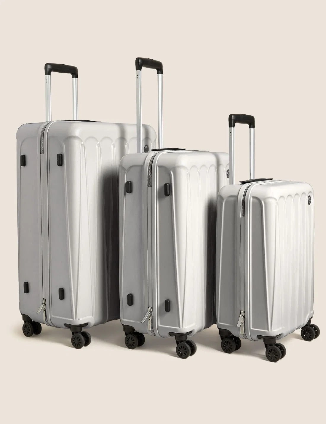 Hard Shell 4-Wheel Spinner Suitcase – Durable Textured Travel Luggage