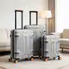 3 Piece Silver ABS Unbreakable Hardside Spinner Luggage Set – 20/26/30 Inch Travel Suitcases