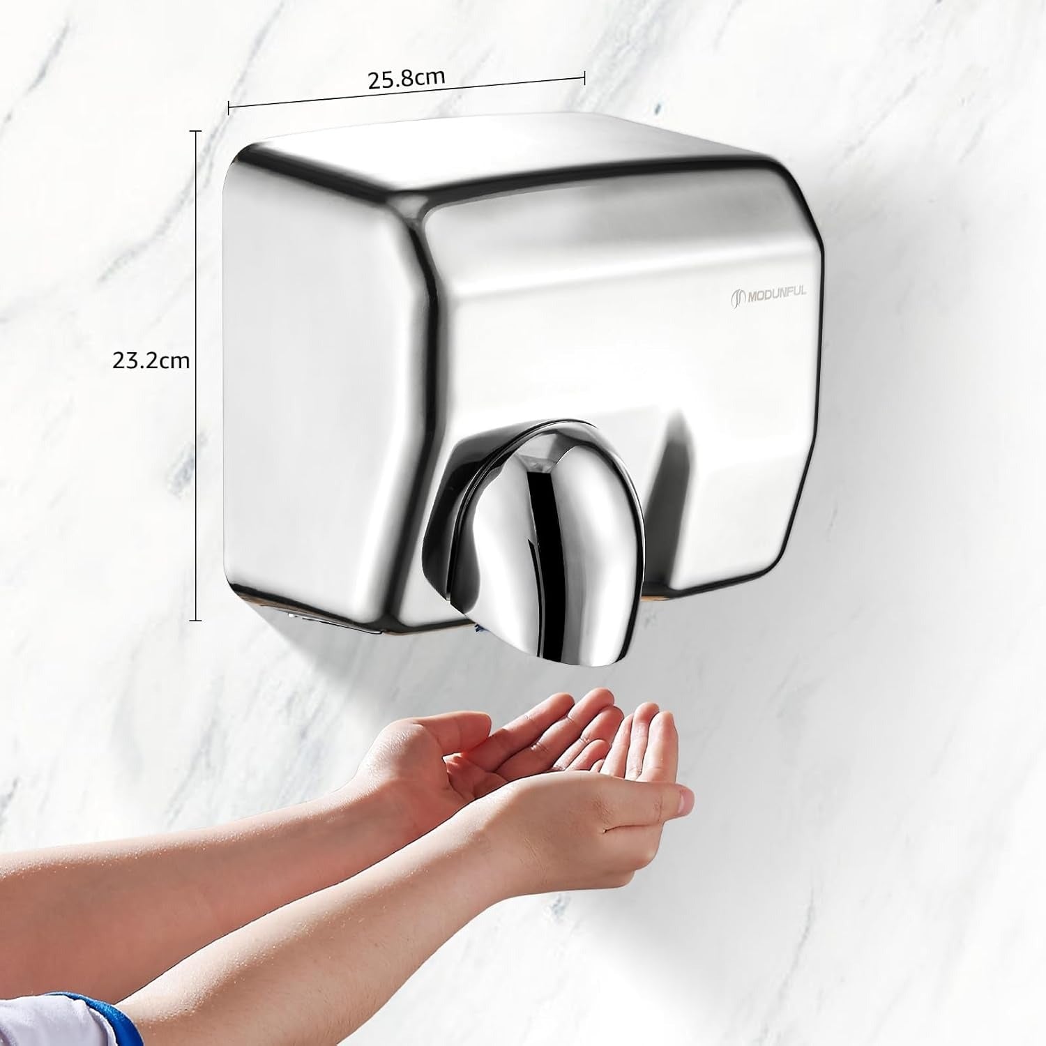 Automatic Stainless Steel Electric Hand Dryer – Commercial Wall Mounted Fast Drying Hand Dryer