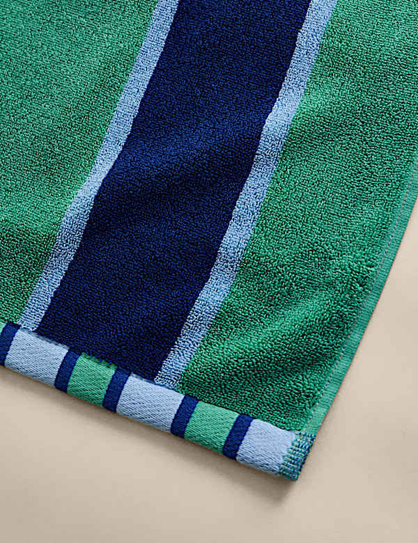 High Street Pure Cotton Striped Reversible Towel 100x150 CM– Soft 550 GSM Quick Dry Bathroom Towel