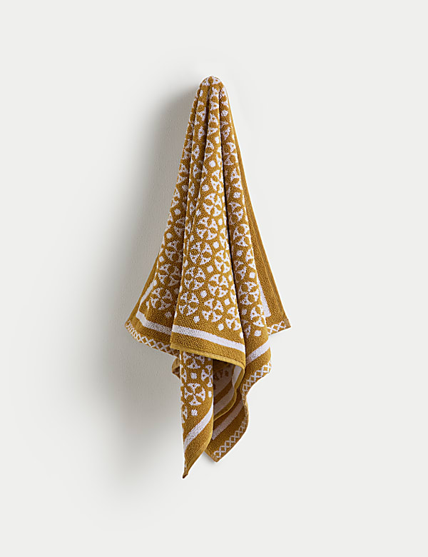 High Street Pure Cotton Geometric Circle Towel 50 x 90 CM 500 GSM