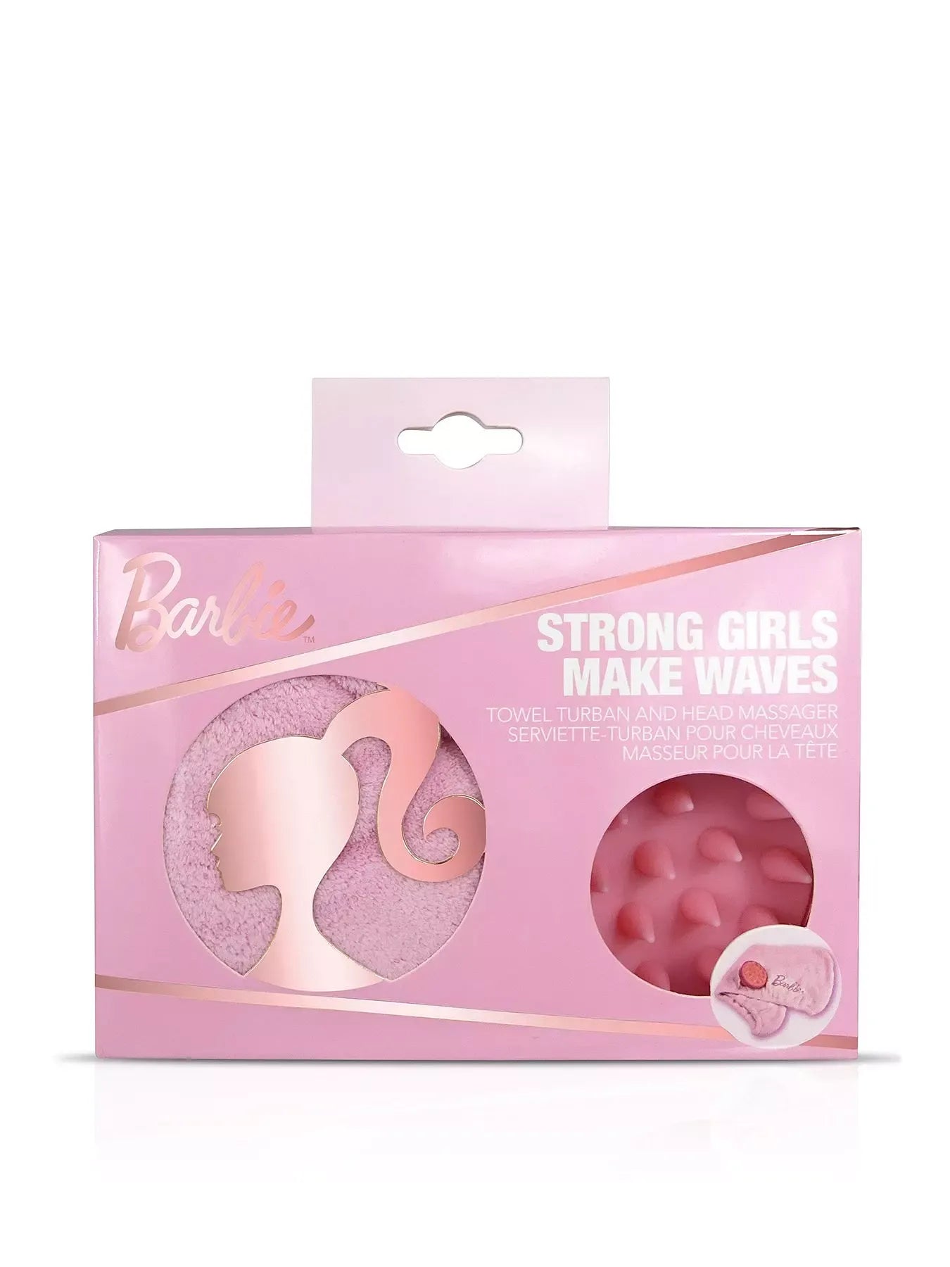 Barbie Hair Care Set – Hair Towel Turban & Head Massager Duo