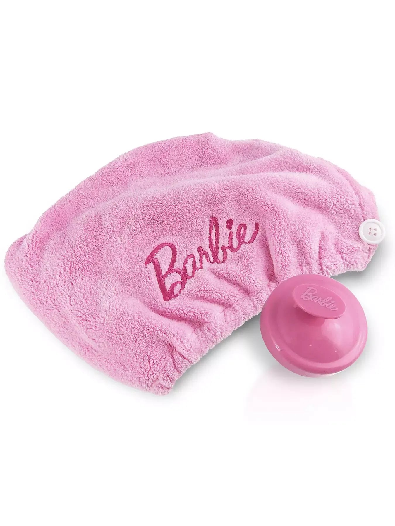 Barbie Hair Care Set – Hair Towel Turban & Head Massager Duo