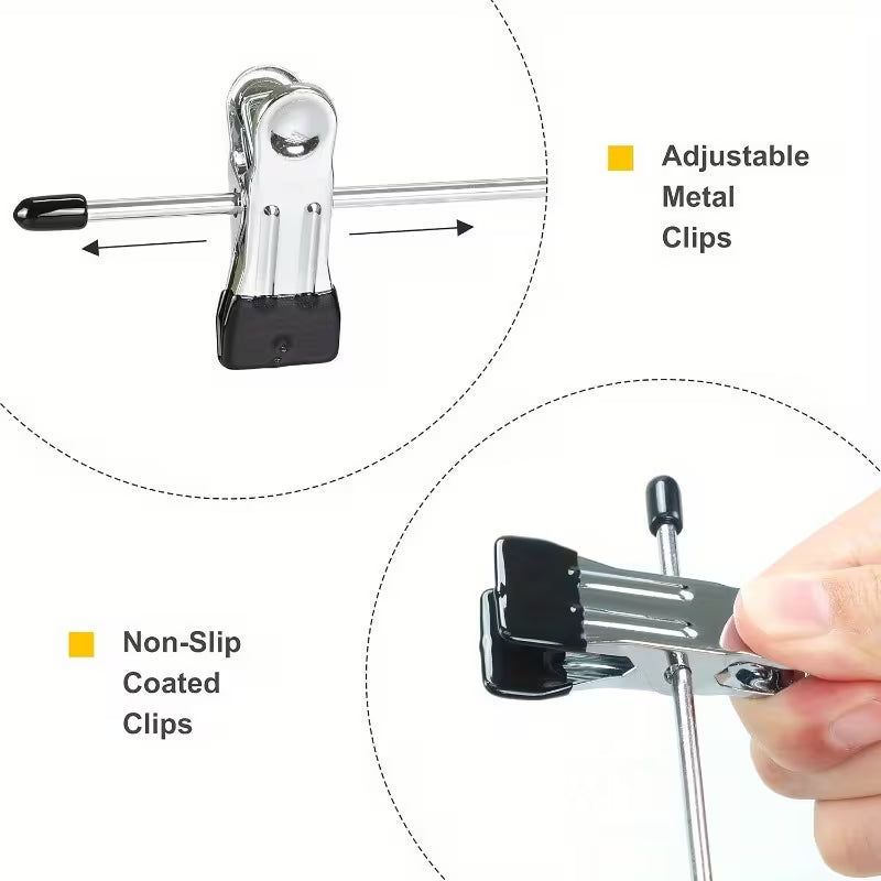 Zober 4-Tier Metal Skirt Hangers 3 pack