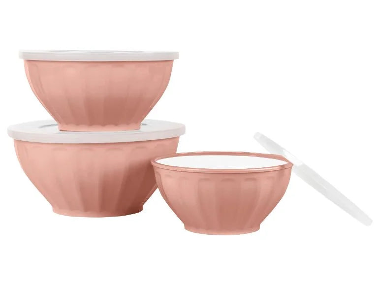 Livarno home Pack of 3 Pink sizes 22.7cm,19.5cm & 25.7cm