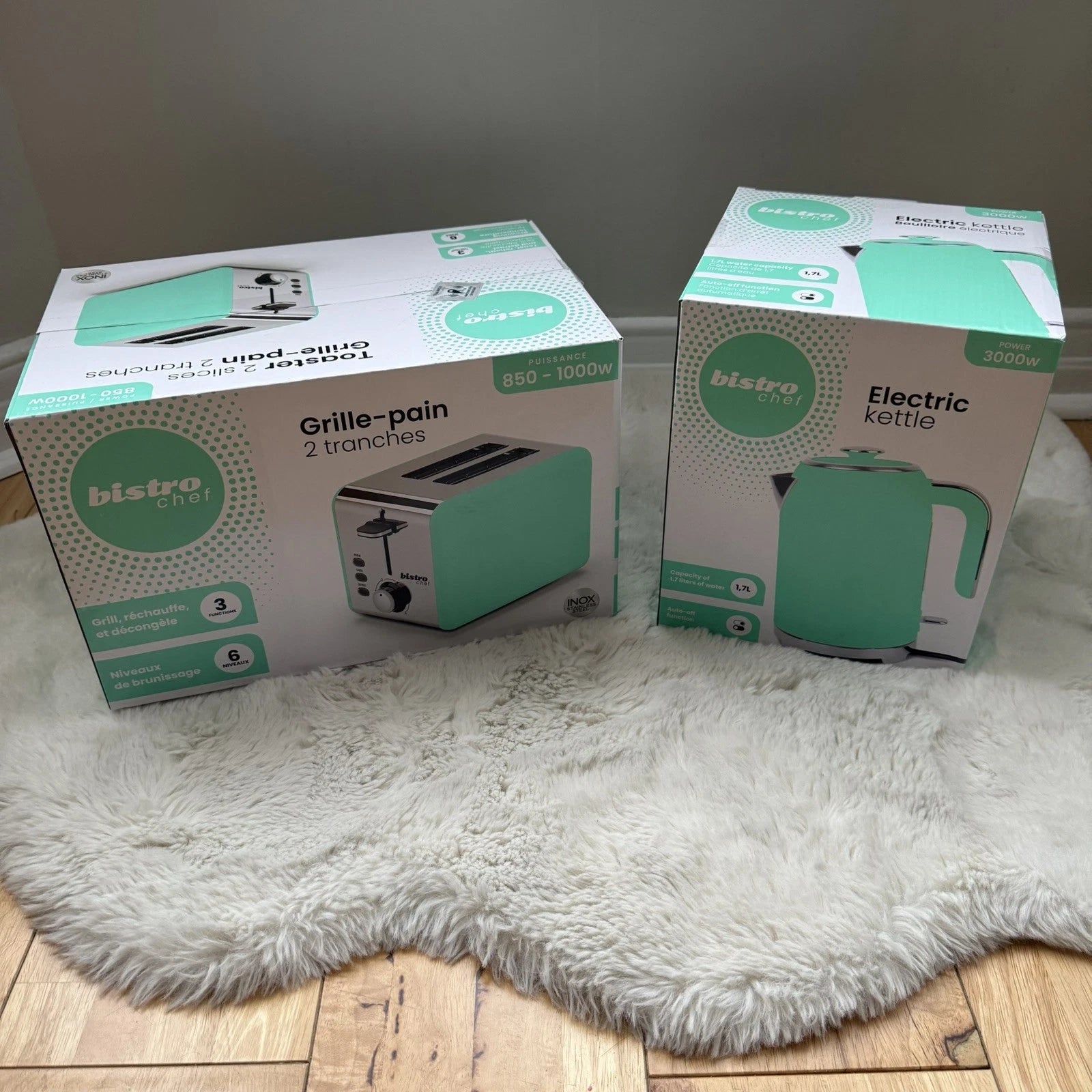 Bistro Chef Kettle and Toaster Set – 2-in-1 Electric Breakfast Appliance Set for Home & Kitchen