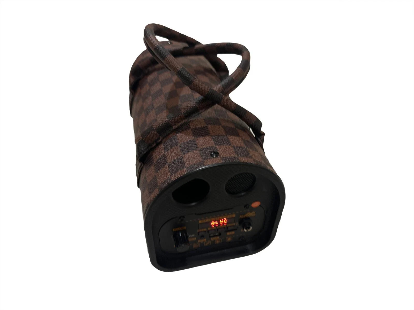 Portable Handbag-Style Bluetooth Speaker – Luxury Checkered Design
