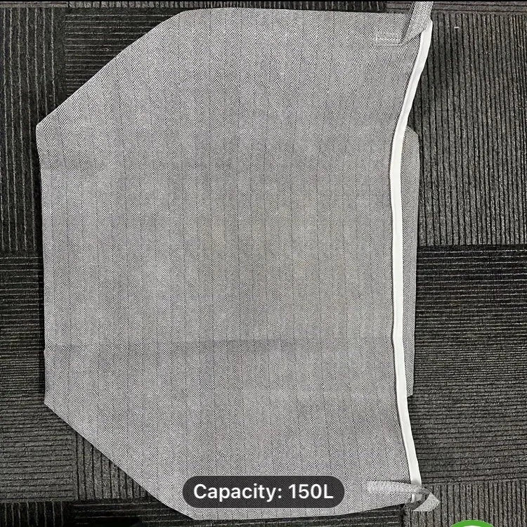 Large Fabric Storage Bag with Zipper – Foldable Clothes Organizer, Blanket & Bedding Storage Box, Grey