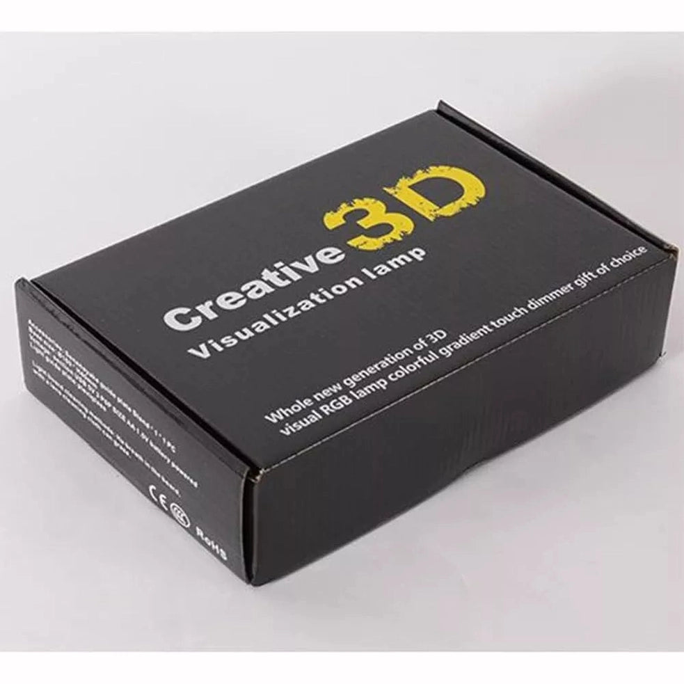 Creative 3D Visualization Lamp Base with Remote Control