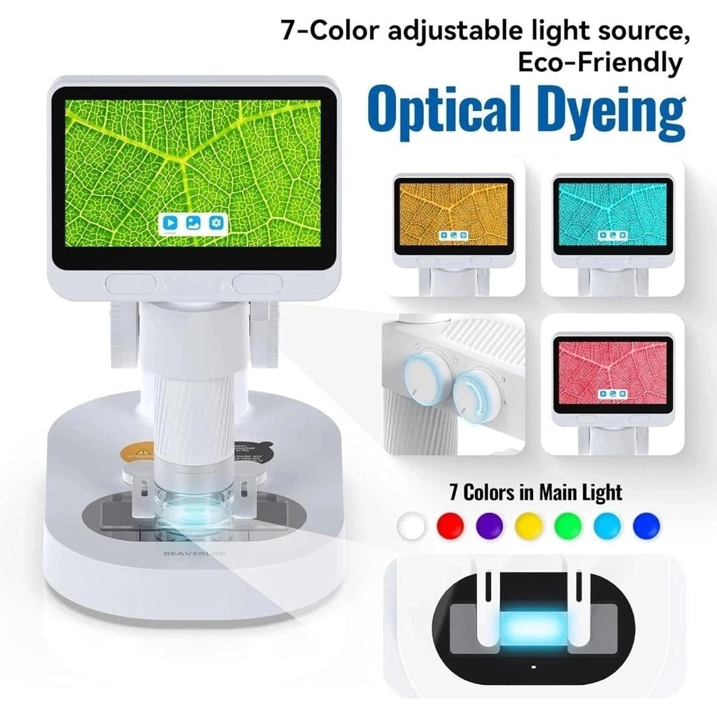 Beaverlab Digital Microscope with 4.3" 1080P IPS Display – Eco-Friendly Optical Staining
