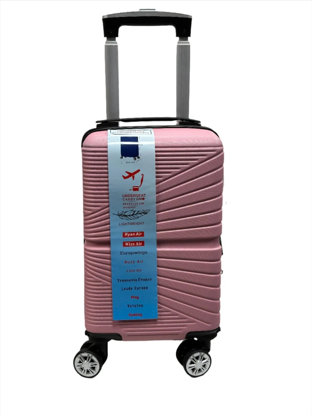 Airlines Approved Underseat Suitcase with Detachable Wheels 40x25x20cm