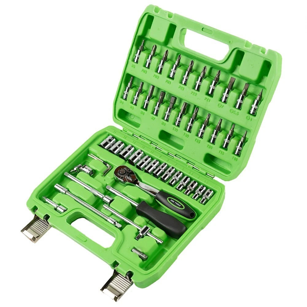 DSD TOOLS 46 Piece 1/4" DR Metric Socket & Bit Set DS1036