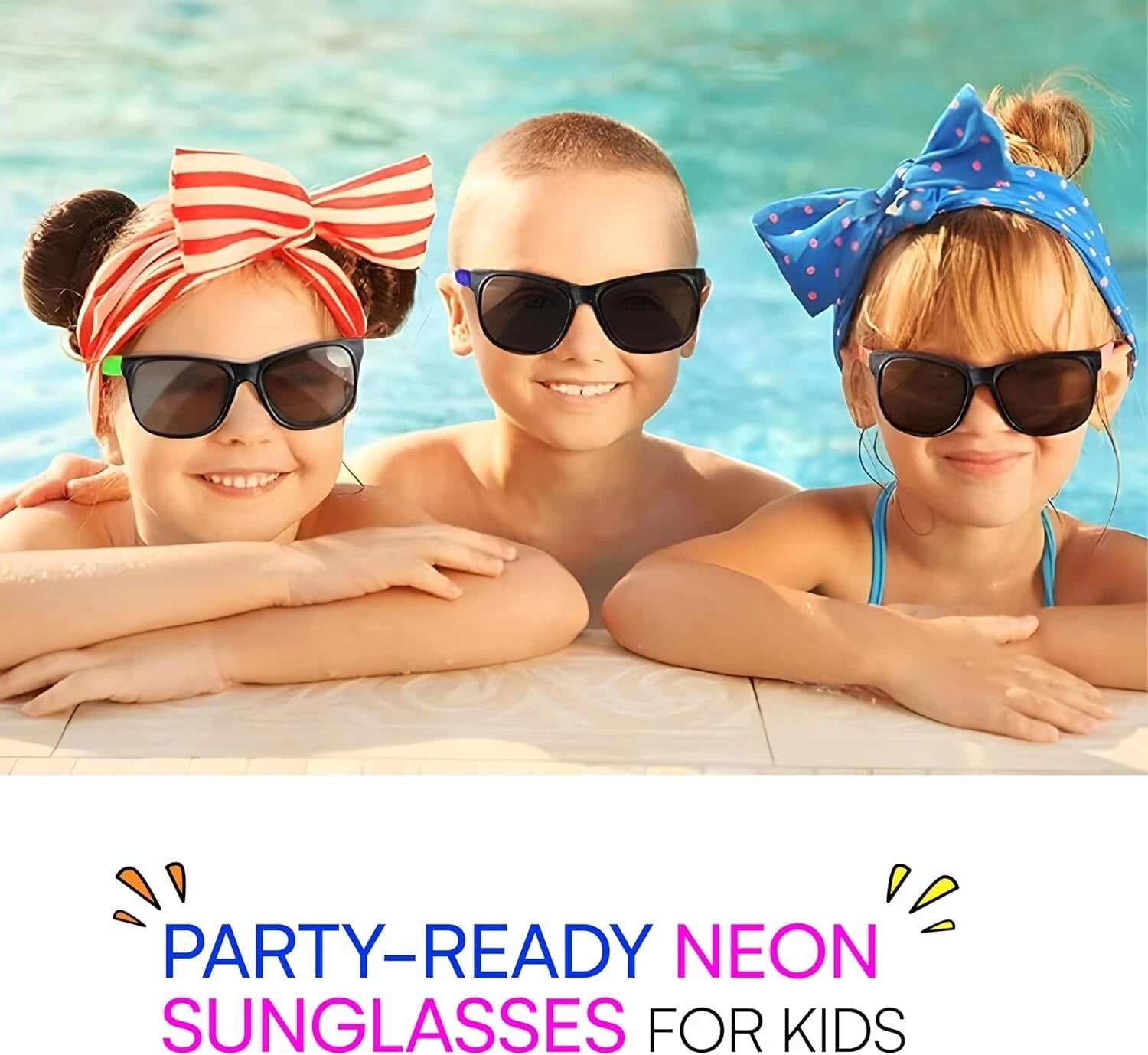 Bulk Deal: Neon Kids Sunglasses with UV Protection – 300 Pieces per Carton for £150 (30 per Box, Assorted Colours)