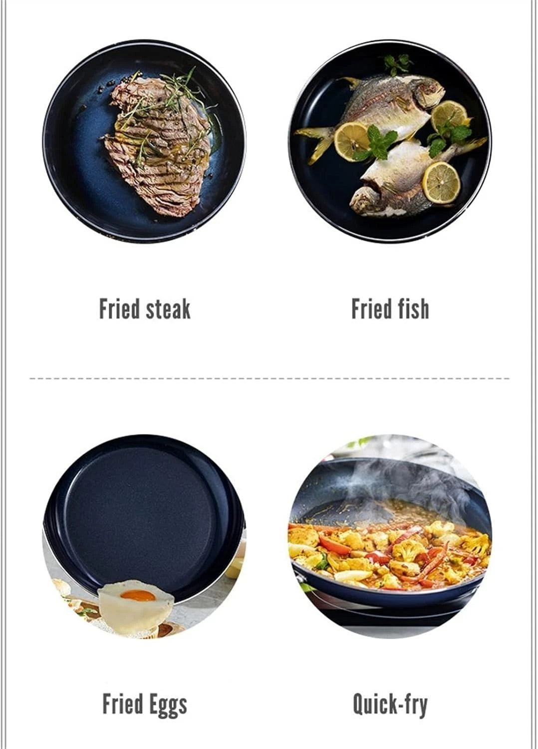 Blue Diamond 3(7) Piece Enhance Ceramic Non-Stick Cookware Set – Aluminium, Glass Lids, Oven Safe