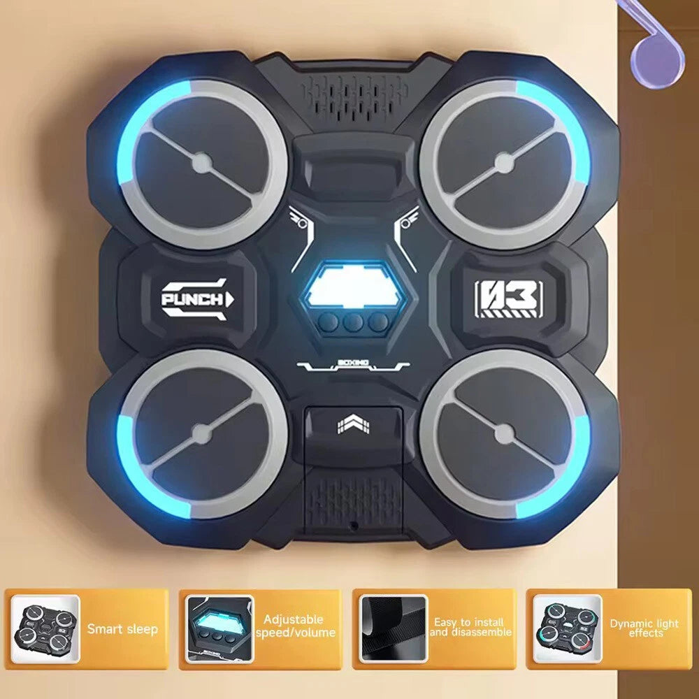 Accueilport Boxing Machine – Wall-Mounted Reflex Training Pad with Lights & Sound (2-Pack)