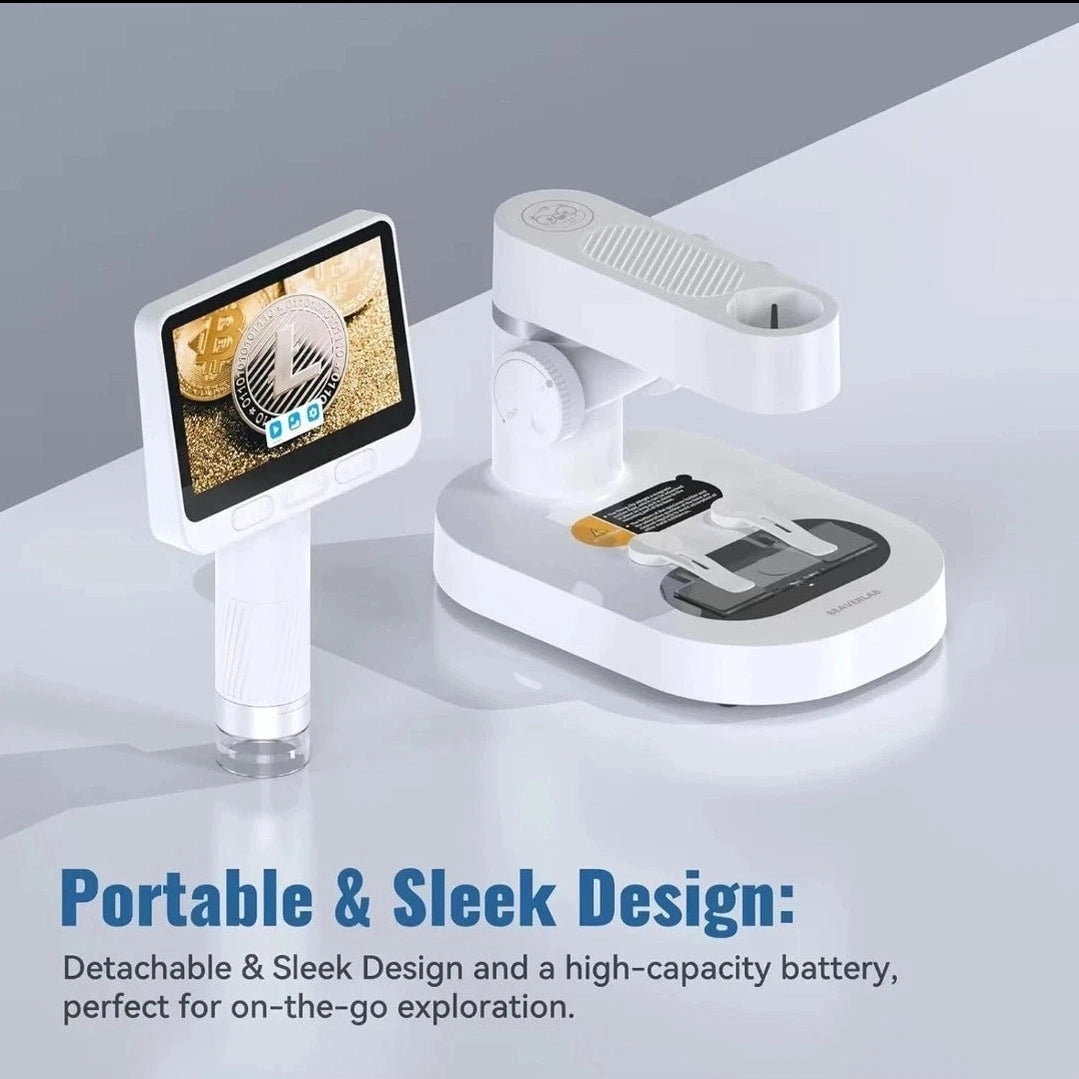 Beaverlab Digital Microscope with 4.3" 1080P IPS Display – Eco-Friendly Optical Staining