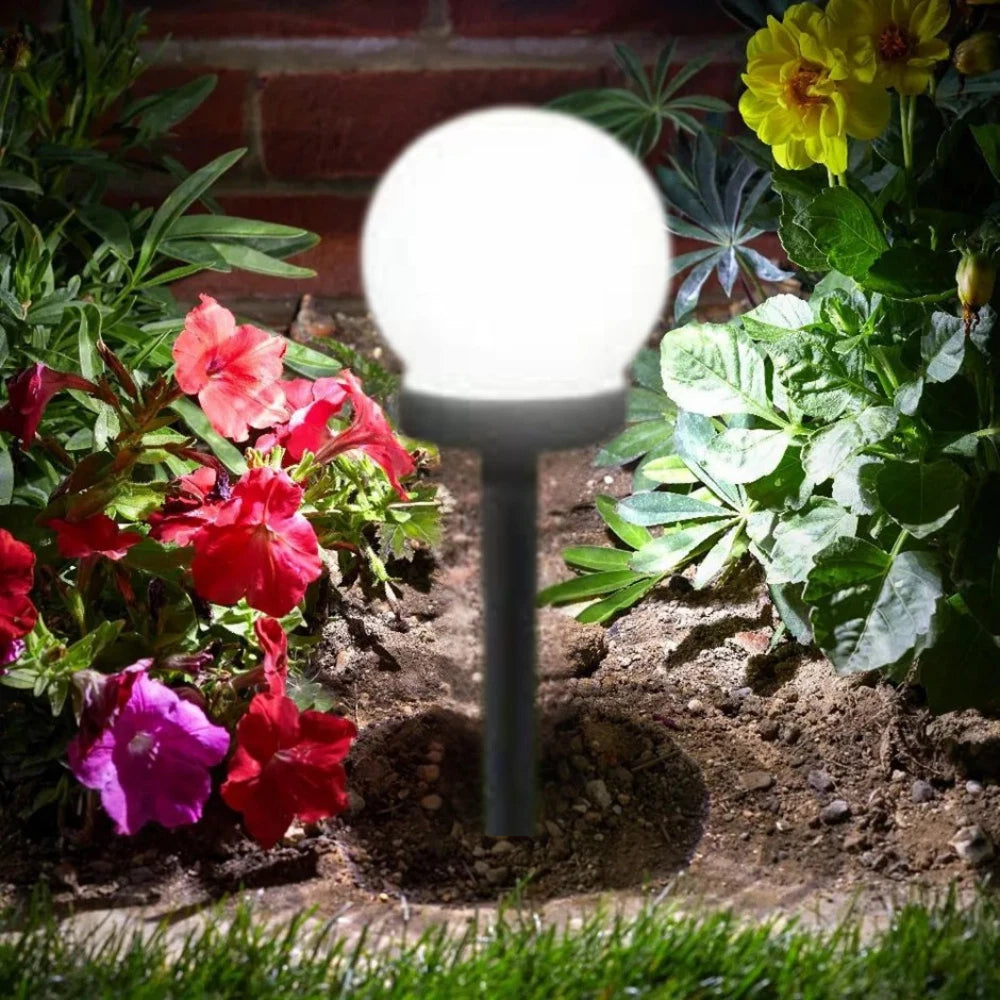 Solar LED Stake Lights – 4 Pcs Garden Globe Lights, Outdoor Pathway Lighting
