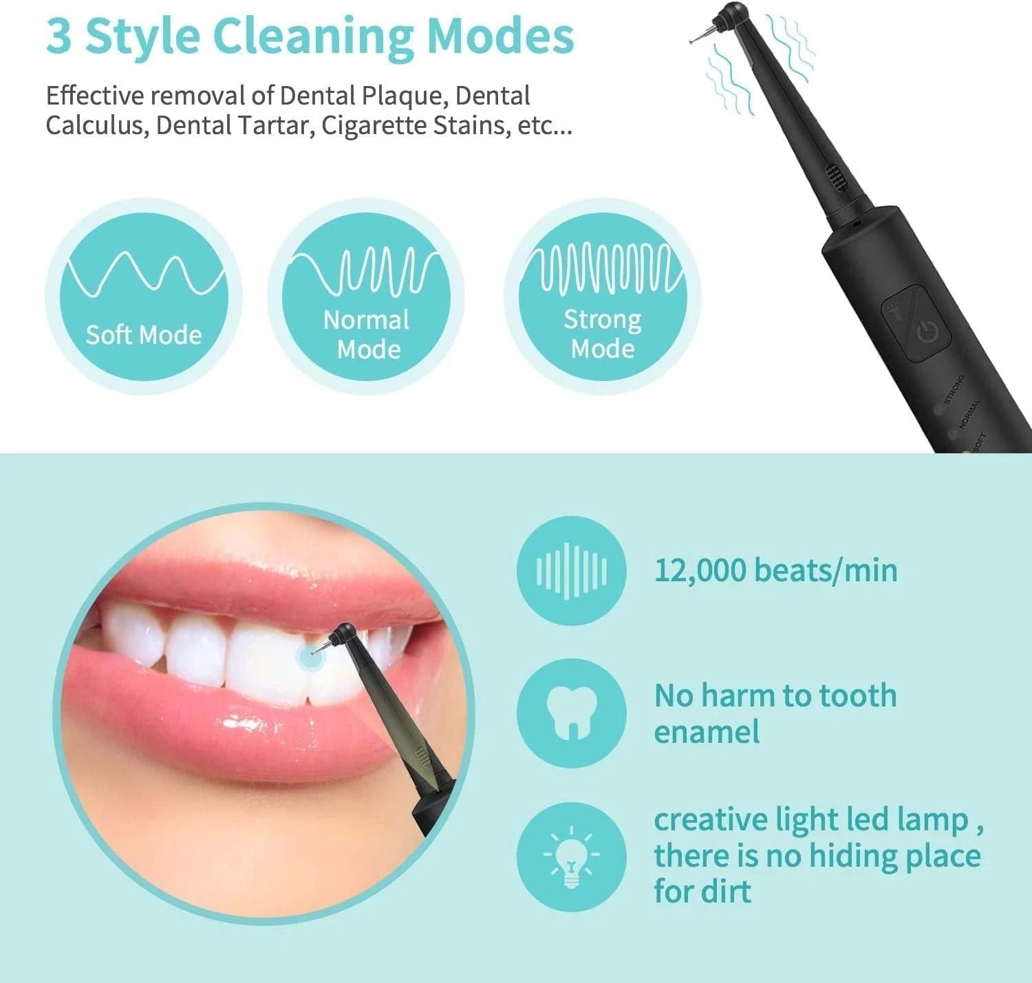 Electric Teeth Cleaner - Dental Tool with LED Screen