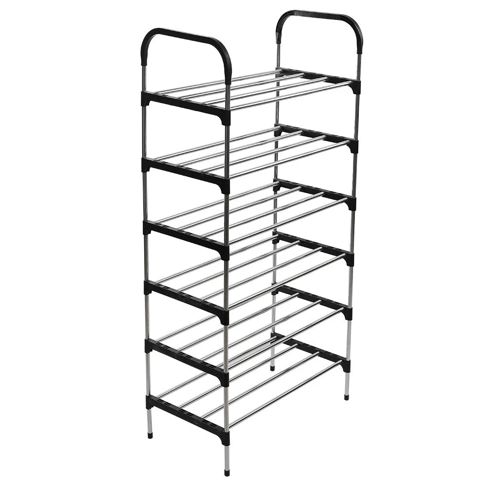 Groundlevel 6 Tier Shoe Rack – Large Storage Organiser for 18+ Pairs of Shoes