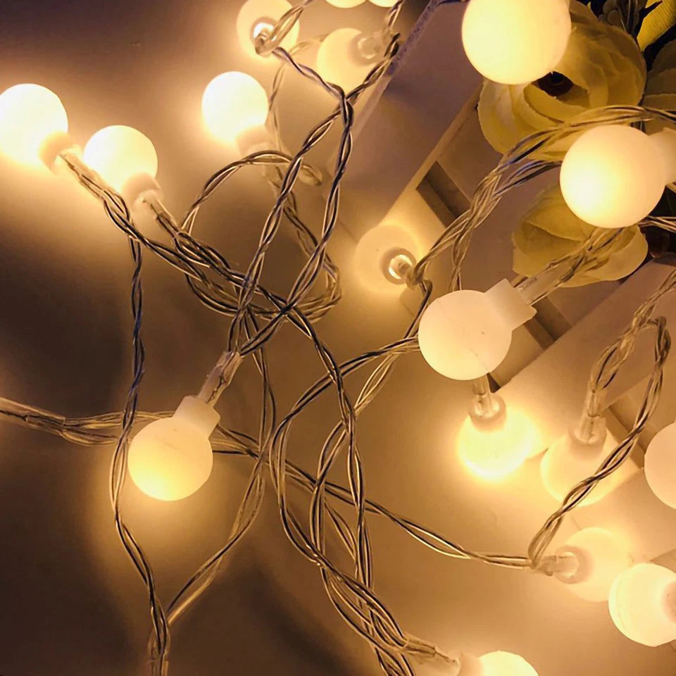 Ball-Shaped Low Voltage String Lights with Remote Control
