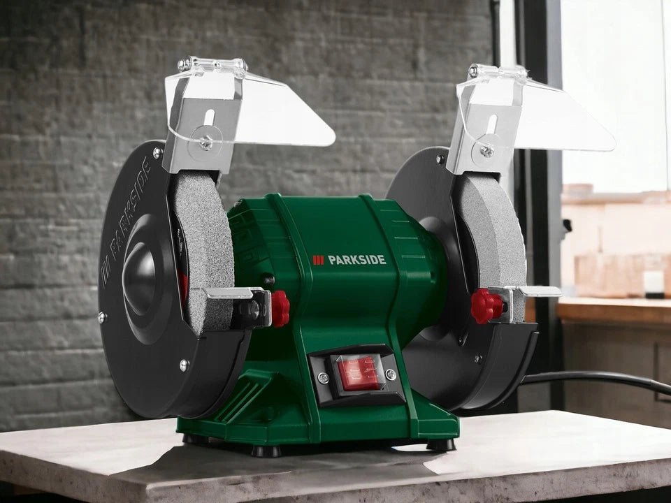 Parkside Bench Grinder – Dual Wheel Metal Sharpening & Grinding Tool