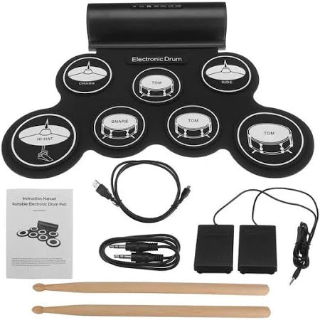 Electronic Drum with Built-In Speakers