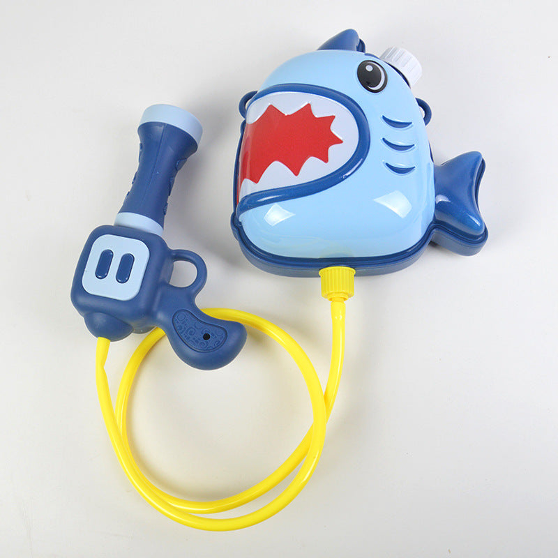 Shark-Themed Toy Water Pump Backpack – Fun Outdoor Water Blaster for Kids