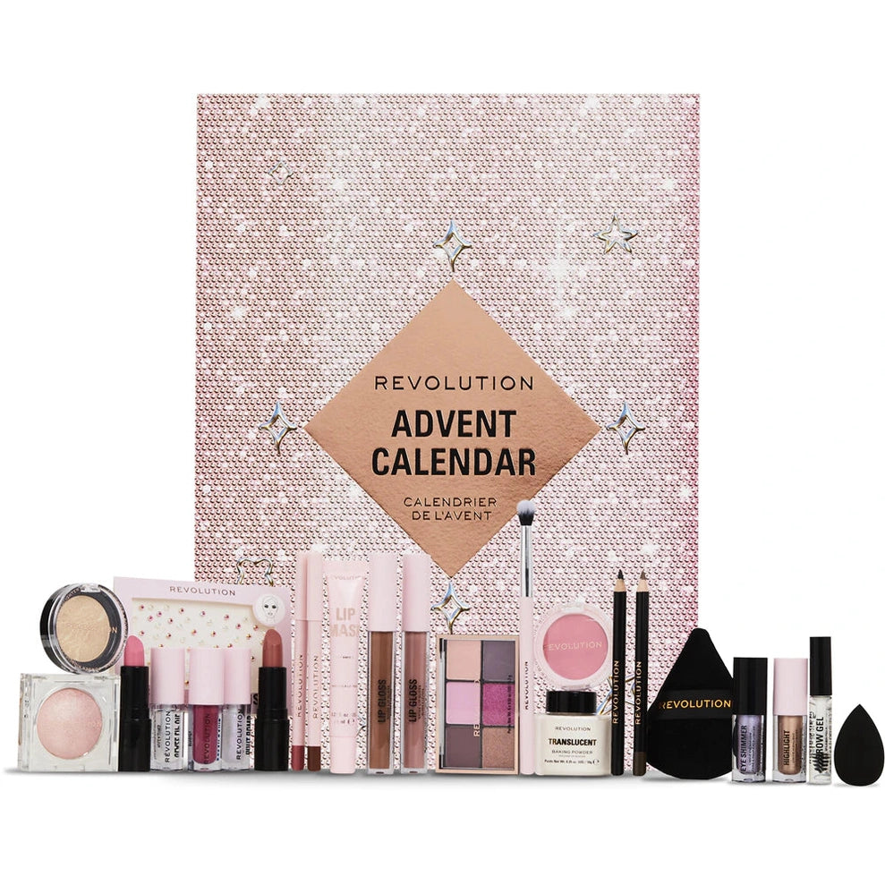 Revolution Advent Calendar (CALENDRIER DE LAVALENT ) 24-Piece Vegan Beauty Gift Set