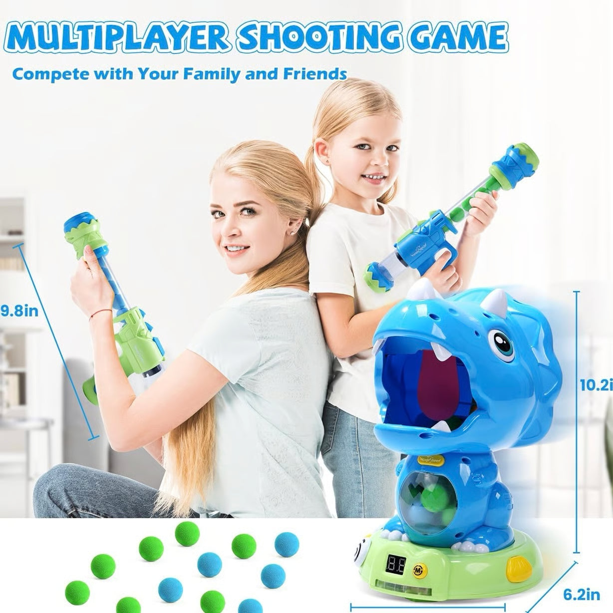 Dinosaur Shooting Toy with Sound – Interactive Target Game (Ages 6+)