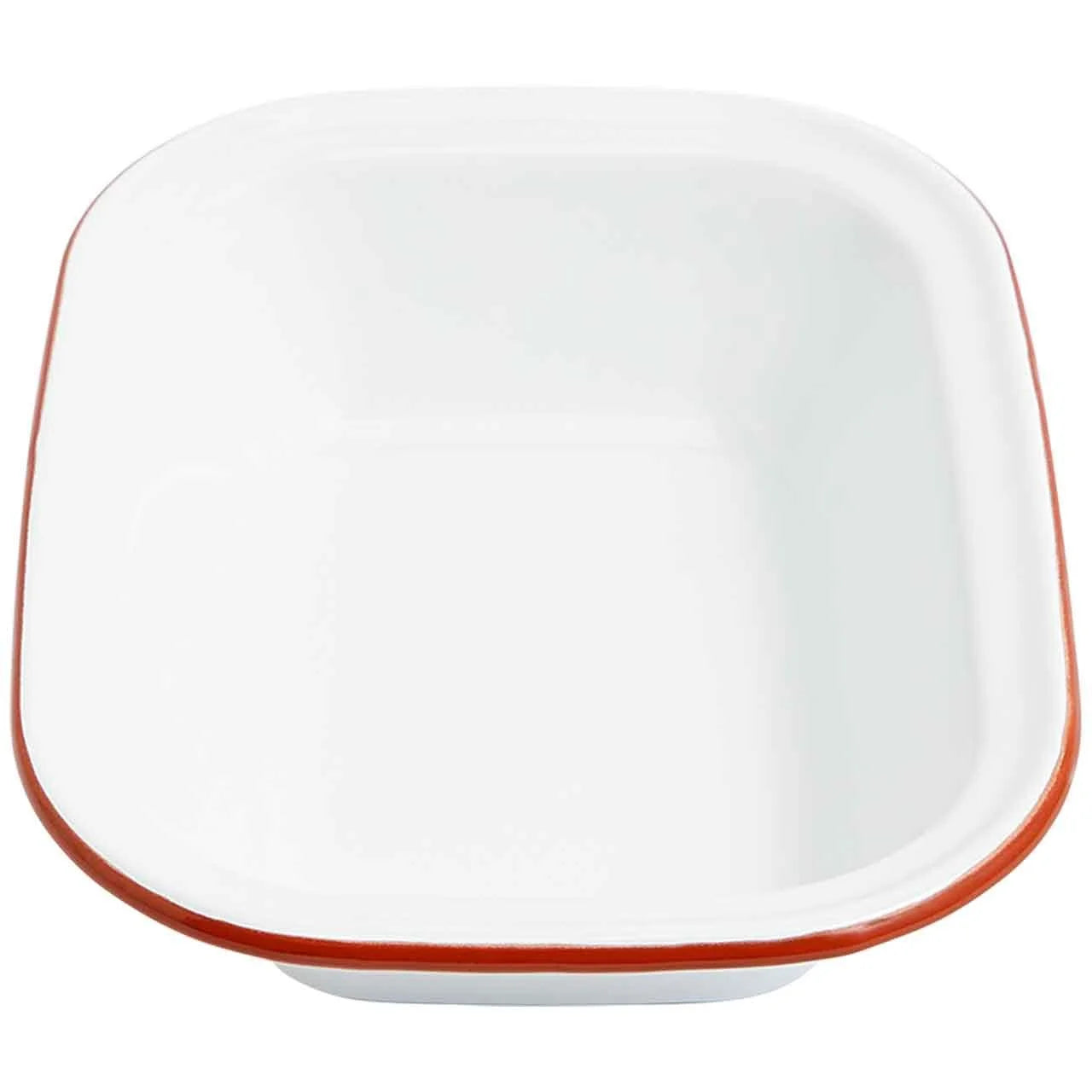 High Street Enamel Pie Dish – White with Red Rim (20cm & 28cm)